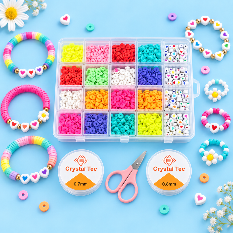 DIY Beads Box Colorful Beads Set for Necklace & Jewelry